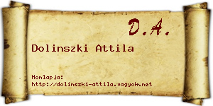 Dolinszki Attila névjegykártya