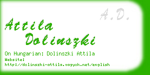 attila dolinszki business card